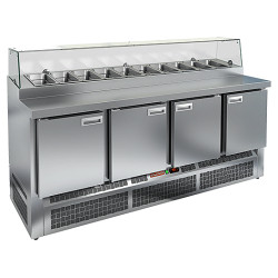 Стол для пиццы HICOLD PZE2-1111/GN стекло