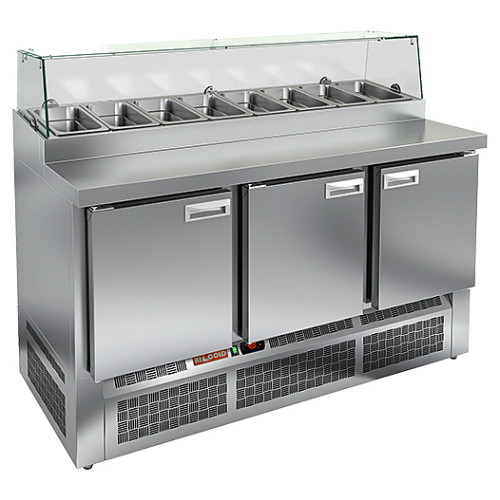 Стол для пиццы HICOLD PZE1-111/GN стекло