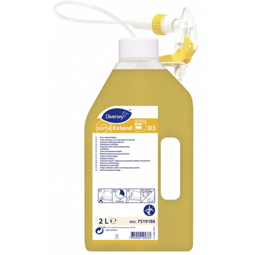 Средство Diversey Professional Suma Extend D3 для удаления жировых загрязнений 6 х 2 л