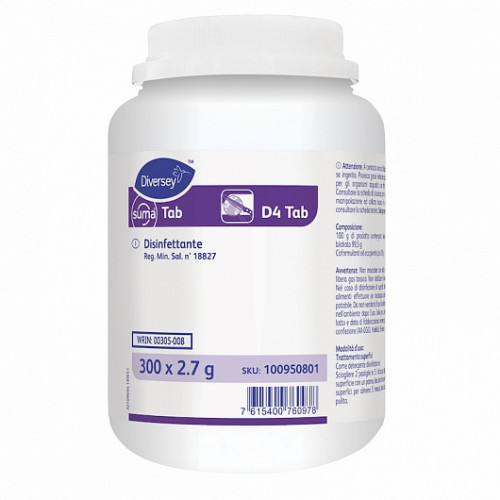 Средство Diversey Professional Suma Tab D4 tab дезинфицирующее 4 х 300 шт.