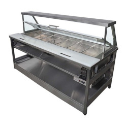 САЛАТ-БАР 2200Х950Х1480 6 GN1/1 C ПНЕВМОКРЫШКОЙ