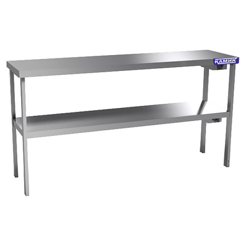 ПОЛКА ТЕПЛОВАЯ НАСТОЛЬНАЯ 2 ЯРУСА (из н.с. AISI 304) 1000*300*800