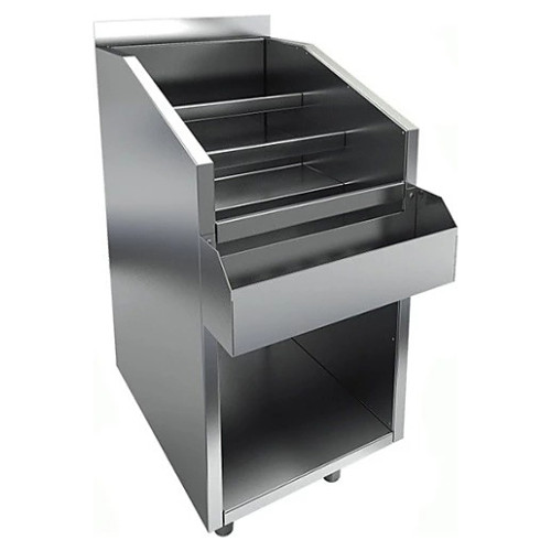 Модуль барный Restoinox 900х600х850 для хранения бутылок (лестница) с карманом