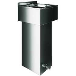 Рукомойник напольный закрытый Restoinox 400х400х850 подключение к холодной воде