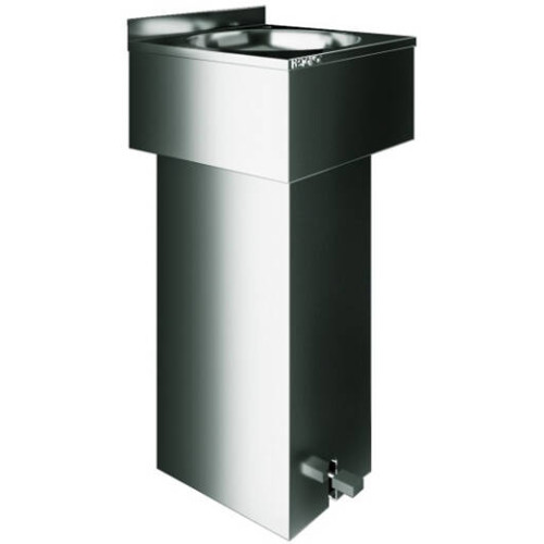 Рукомойник напольный закрытый Restoinox 400х400х850 подключение к холодной и горячей воде