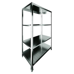 Стеллаж производственный перфорированный Restoinox 1000х300х1800 каркас - нерж. профиль 40х40