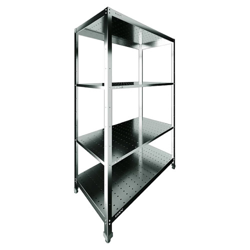 Стеллаж производственный перфорированный Restoinox 1000х300х1800 каркас - нерж. профиль 40х40