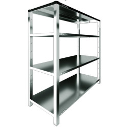 Стеллаж производственный Restoinox 1000х300х1800 каркас - нерж. профиль 40х40