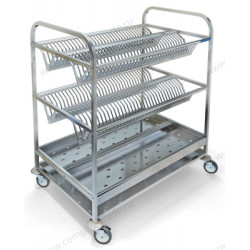 Тележка для сушки посуды Restoinox 950х600х1070 на 140 тарелок/100 стаканов
