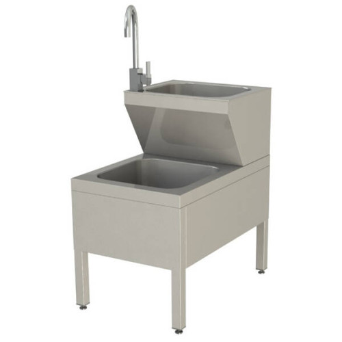 Ванна моечная моповая Restoinox 500х770х850 с рукомойником