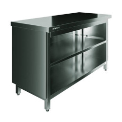 Стол производственный закрытый Restoinox 1000х600х850 нерж. cталь AISI 430, полка, без дверей