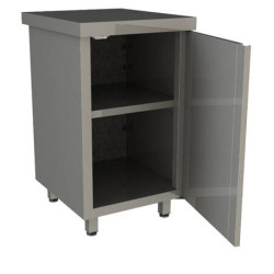 Стол производственный закрытый Restoinox 400х600х850 нерж. cталь AISI 430, двери распашные (одна дверь)
