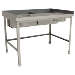 Стол для обработки корнеплодов и овощей Restoinox СДК 1200х800х850 каркас - профиль нержавеющий 40х40
